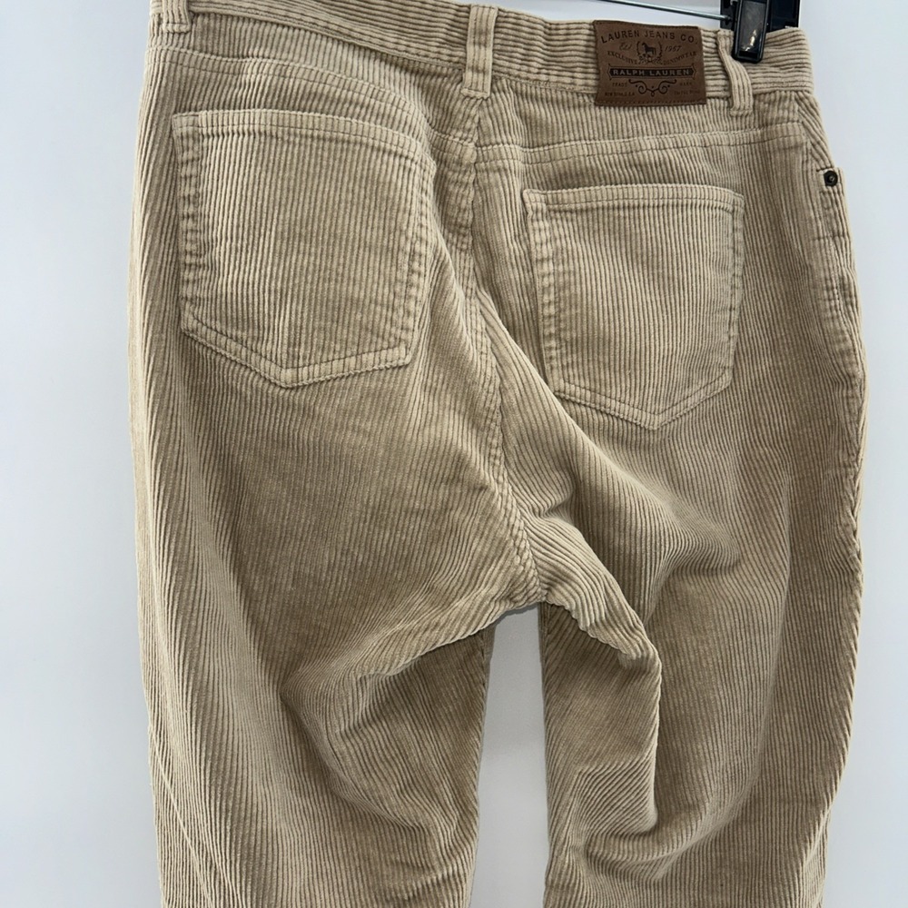 Ralph Lauren Polo Jeans Co Corduroy Pants Womens Sz 6P‎ X 27 Beige Bootcut